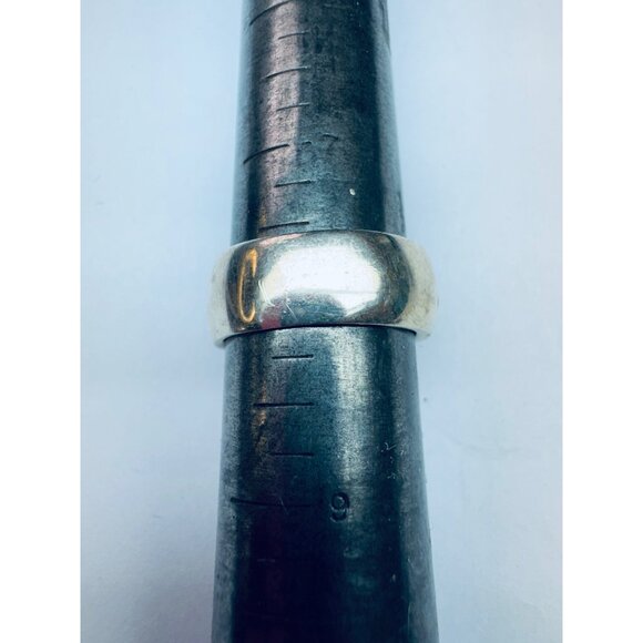 Estate Sterling Silver 925 Filigree Scroll Wide Band Ring Size 8 Vintage Style - Picture 9 of 9